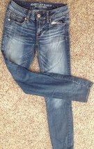 American Eagle Outfitters Womens Blue Jeans Size 00 Skinny Low Rise - £9.49 GBP