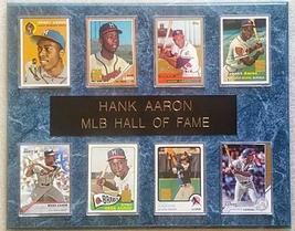 Hank Aaron Atlanta Braves 8-Card 12x15 Blue-Marbleized Player Plaque - £27.34 GBP