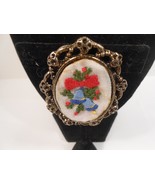 Vintage Embroidery Brooch With Made In Italy Picture Picture Frame  Border - $146.87 MXN