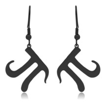 Pi Symbol Stainless Steel Dangle Earrings - £14.38 GBP