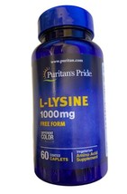 Puritan&#39;s Pride L-Lysine 1000 mg - 60 Caplets - £8.64 GBP