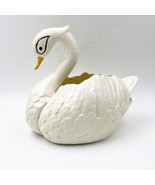 Vintage Ceramic Hand Painted Swan Indoor Planter Pot - £27.94 GBP