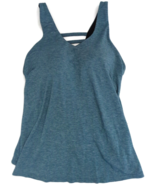 Toad &amp; Co. Strappy Tank Top Women Small Blue Built In Padded Bra Fitness - £14.09 GBP