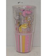 24 oz Tervis Tumbler Butterflies and Flowers Pink Yellow White Green No Lid - $14.80
