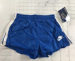 Vintage Nike Running Shorts Boys Medium Shiny Blue White Stripes Mesh Li... - $74.55