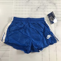 Vintage Nike Running Shorts Boys Medium Shiny Blue White Stripes Mesh Li... - $74.55