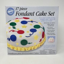 Wilton Fondant Cake Decorating Set 17 Pc Flower Star Round Shape Cutters - $26.41