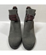 Sam Edelman Hannah Gray Leather Ankle Strap Buckle Shoes Booties Boots S... - $820.07 MXN