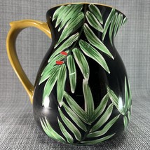 Vintage 222 Fifth Rare NIGHT FERN Pitcher hand painted Ceramic Discontinued - £15.01 GBP