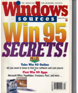 Windows Sources Magazine September 1995 Win 95 Secrets Near Mint - $10.26
