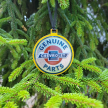 Chevrolet Ornament Christmas Ornaments Genuine Parts Chevy Wood And Metal - $19.79