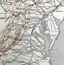 Map 1942 Eastern US Theatre Of War 5.5 x 9&quot; Military History Ephemera DWW6B - $380.53 MXN