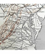 Map 1942 Eastern US Theatre Of War 5.5 x 9&quot; Military History Ephemera DWW6B - €17,52 EUR