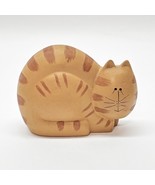 Vintage Resin Cat Tiger Cat Striped  Figurine 4 1/2&quot; x 3 1/4 h x 1 1/2&quot; - $5.94