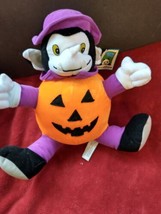 Vtg Peek A Boo Toys Halloween Plush Goblin &amp; Pumpkin w/tag - £7.87 GBP