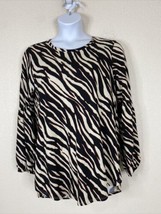 Lildy Womens Size L/XL Animal Print Knit Tunic Blouse Long Sleeve - £8.66 GBP