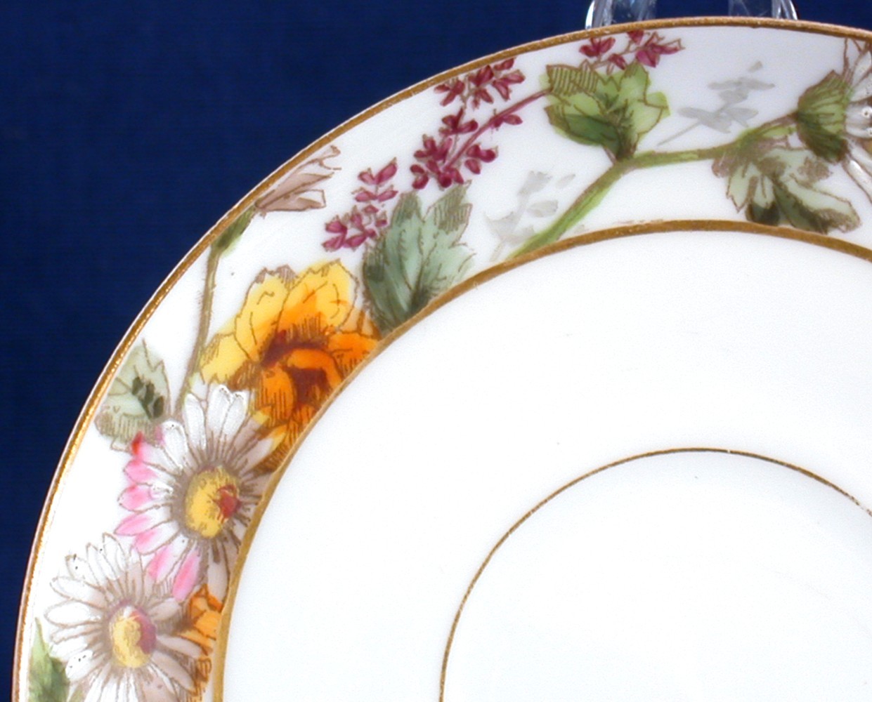 CFH/GDM Haviland Demitasse Saucer Floral Border Wright Tyndale & Van Roden Item image 2