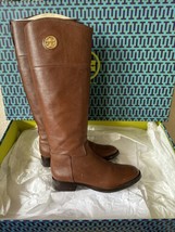 Tory Burch JUNCTION Riding Boots Tumbled Leather Almond Brown Size 7 22158543d - £102.86 GBP