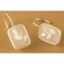 Hand Crafted Set of 12 Shower Curtain Hooks Popular Bath Leaves Design - $19.75
