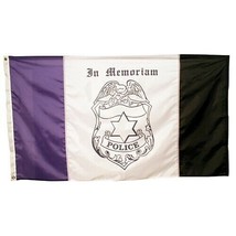 3 x 5' Policeman Mourning / in Memoriam Flag Made in USA by Valley Forge - $45.46