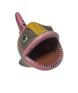 Folk Art Hand Painted Terra Cotta Fish Kitchen Dish Sponge Holder Mexico... - $250.89 MXN