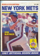New York Mets vs Phil.Phillies-MLB-Game Score Book 1987-Kevin McReynolds-team... - £37.99 GBP
