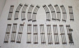 Lot Of 20 Pieces Of 3 Rail Track Straight &amp; Curve + 1 Lock On - $14.98