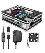 Raspberry Pi 3 B+ Case With Fan Cooling Pi 3B Case With 3 Pcs Heat-Sinks... - $28.99