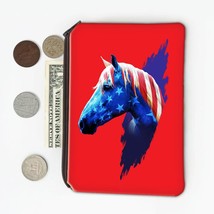 Horse USA American Colors : Gift Coin Purse United States Flag Animal Patriotic  - £7.98 GBP