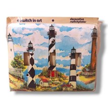 Vintage Lighthouse Light Switch Plate Three Switches USA A Switch In Art... - $15.95