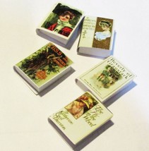 Books Victorian Color Set #3 NI200 A Novel Idea 5 Vols. DOLLHOUSE Miniature - £9.18 GBP