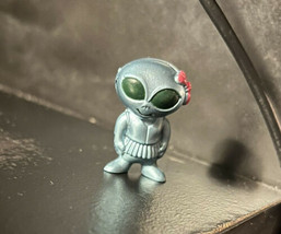 Miniature Teal Green Alien Girl with Red Bow ~ FREE SHIPPING - £6.24 GBP