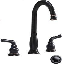 Oil Rubbed Bronze 8 Inch Widespread 2-Handle 3 Hole Bathroom Sink Faucet By, Orb - £62.51 GBP