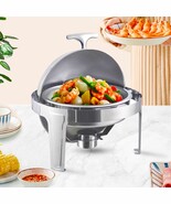 SOGA 6L Stainless Steel Chafing Food Warmer Catering Dish Round Roll Top - $205.90