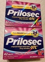 2 Box Prilosec OTC 24-Hour Heartburn - 42 Wildberry Tabs (N2) - $42.37