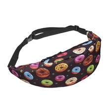New 3D Colorful Waist Pack For Men Fanny Pack Style Bum Bag Donuts Women Money B - £7.74 GBP