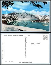 OREGON Postcard - Crater Lake In Winter N8 - £2.53 GBP