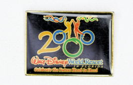 Disney 2000 Celebrate The Future Hand In Hand Dancers Black Rectangle Pin#1 - $8.50
