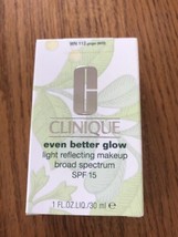 G Clinique Even Better Glow Light Reflecting Makeup SPF15 WN 112 Ginger M/D - $46.04