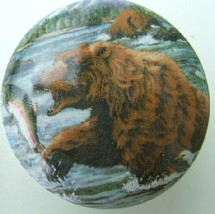 Ceramic Cabinet Knobs American Grizzley Bear Wildlife - £4.23 GBP