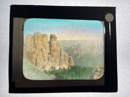 Vintage Color Glass Magic Lantern Slide “Mountain Scene” - £15.80 GBP