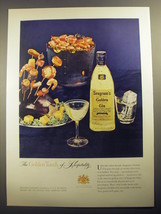 1956 Seagram&#39;s Golden Gin Ad - £14.49 GBP