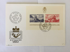 Old Collectible 1978 Liechtenstein Cover Envelope with 2 Postage Stamps ... - $3.00
