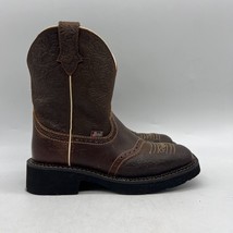 Justin Embossed Gypsy GY9618 Womens Brown Leather Western Boots Size 6.5 B - £59.79 GBP