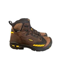 KEEN Utility Men Troy 6&quot; KBF Composite Toe WP Work Boots Dark Earth/Black 8 Wide - £76.59 GBP