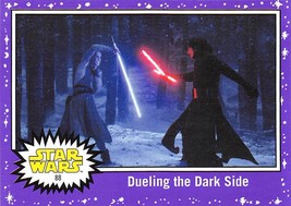 2017 Topps Star Wars Journey To The Last Jedi Purple #88 Dueling The Dark Side - £0.70 GBP
