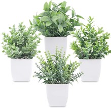 Der Rose 4 Packs Fake Plants Mini Artificial Greenery Potted Plants For Home - £26.37 GBP
