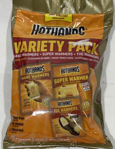 Hot Hands Variety Pack 10 Pr. Hand 10 Body &amp; 6 Pr. Toe Warmers EXP 2027 - $10.28