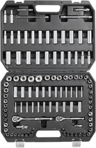 106-Piece Socket Set: SAE/Metric, Deep/Standard, with Accessories - £64.28 GBP