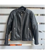 Men&#39;s Biker Black Leather Racing Jacket Genuine Lambskin Men Leather Jacket - $114.43+